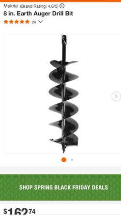 8 “ earth auger Drill bit, specifically the Makita 40V max XGT