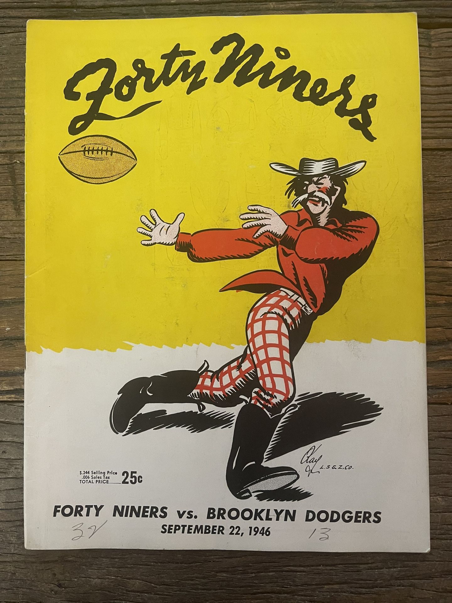 Forty Niners vs Brooklyn Dodgers September 22, 1946