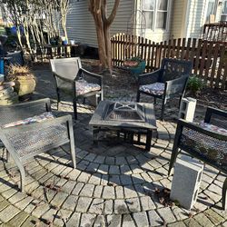Patio Chairs and Firepit