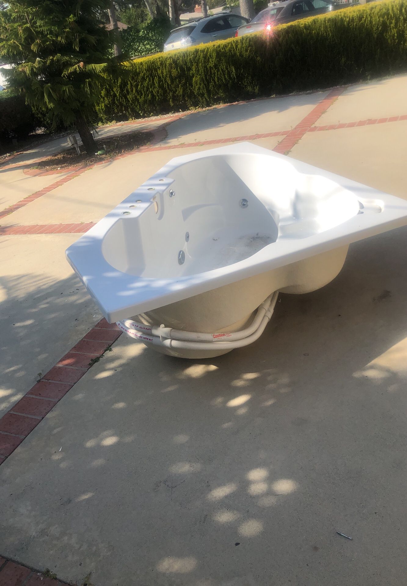 Used but in good condition, Hot tub jacuzzi for sale.. including handles for the tub.