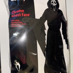 Spirit Halloween Chrome Ghost Face Scream Costume – Youth Large 12–14