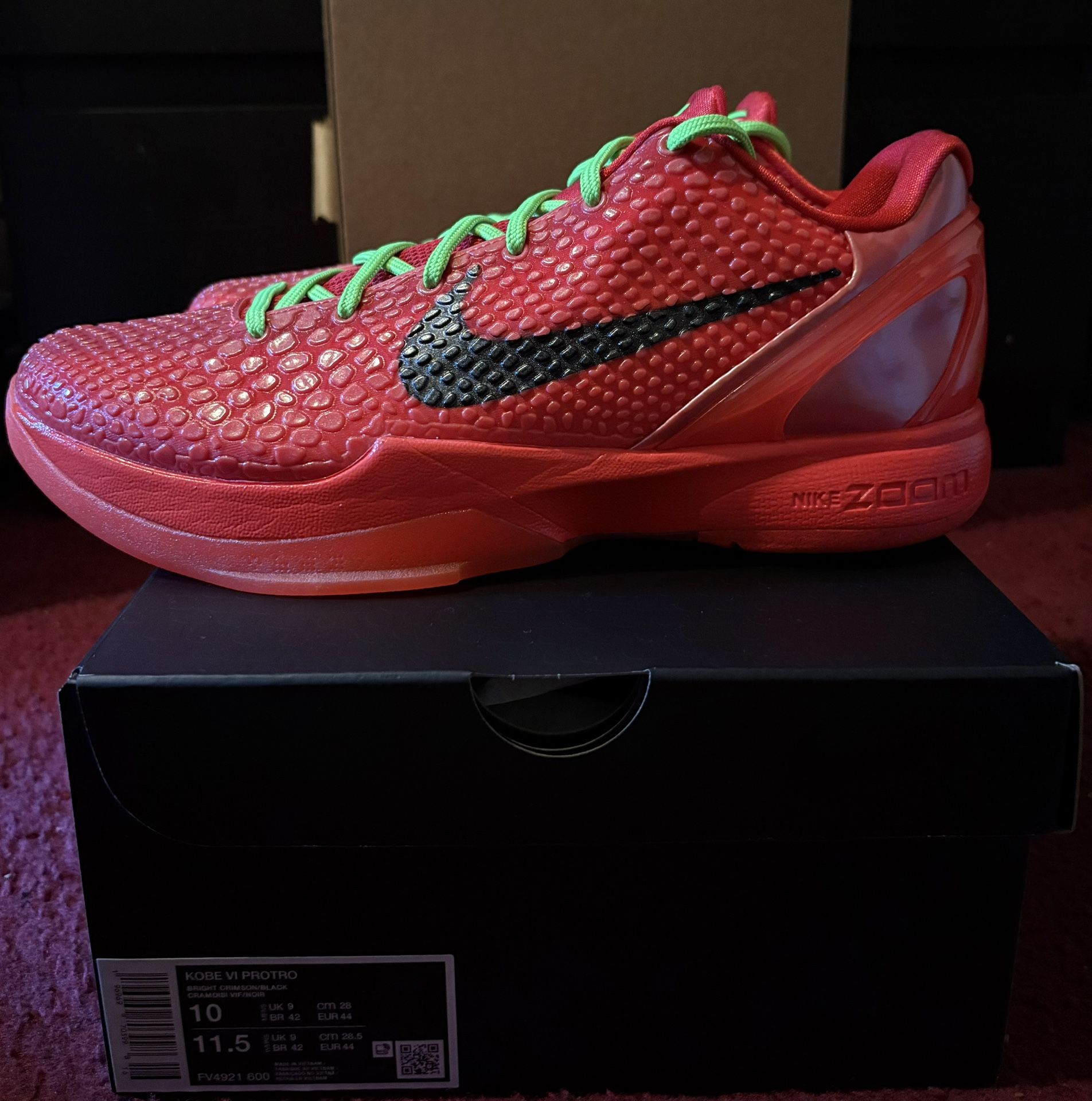 Kobe 6 Protro, Reverse Grinches, 10