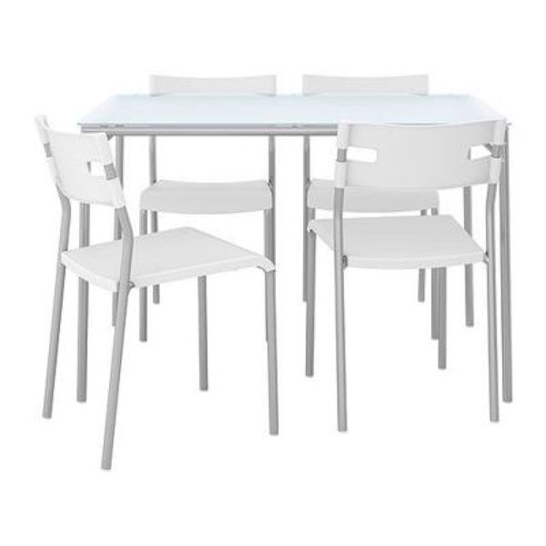 Ikea Laver Dining Set Glass Dining Table And 4 Chairs For Sale