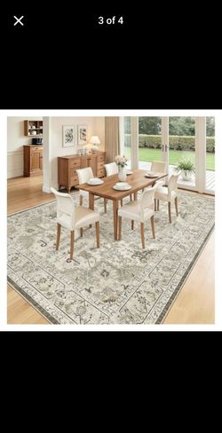 Traditional Distressed Area Rug 6×9