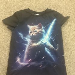 9T Youth Cat With Lightsaber Shirt Tee 