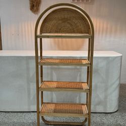 Tall Arched Rattan Shelf — 4 Tier — 62” — $350 Firm