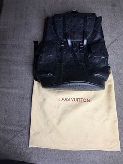 Louis Vuitton Black Monogram Embossed Leather Backpack