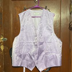 Mens 2xl Paisley Design Lavender Vest