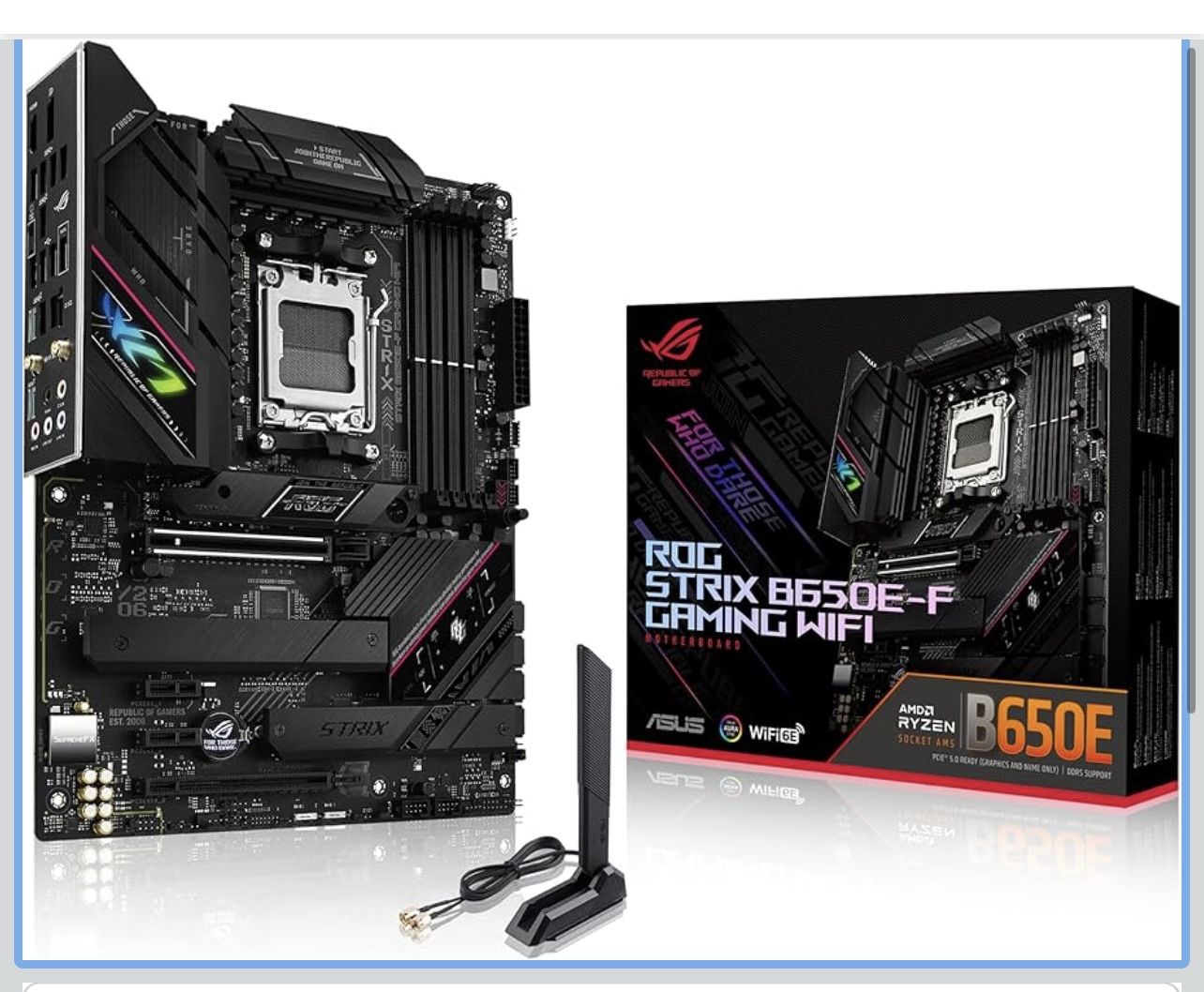 ASUS ROG Strix B650E-F Gaming WiFi AM5 (LGA1718) Ryzen 7000