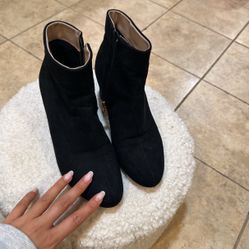 Velvet Boots Small Heel 