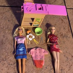 Playdoh Barbie noodle maker set