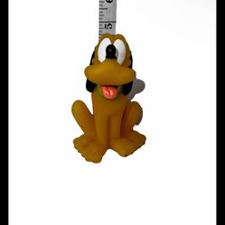 Disney Vintage Pluto Toy Walt Disney Rubber PVC Figure 4 1/2”H Hard Plastic