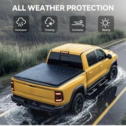 🔥Brand new in box only one 🔥Soft Tri-fold Truck Bed Tonneau Cover Compatible with 2019-2025 Chevy Silverado/ GMC Sierra 1500 New Body Style, Fleetsi