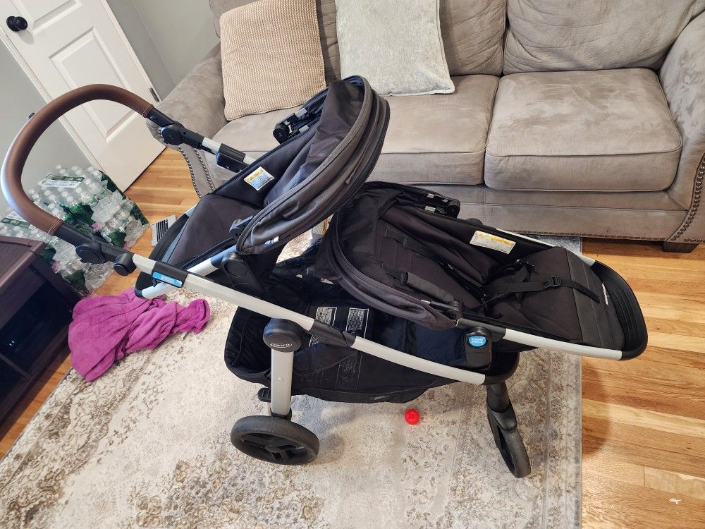 Graco Modes Nest2Grow DLX Travel System, Riordan - A Versatile Convertible Stroller & Car Seat Combo