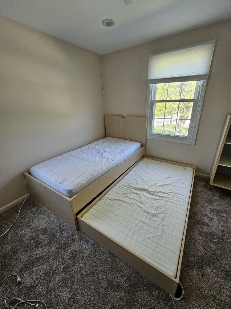 Authentic Danish Modern Twin And Trundle Bed