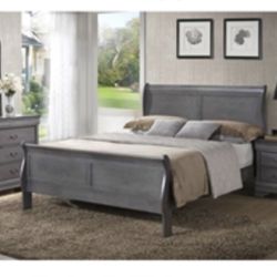 Modern Gray Queen Size  Complete Bedroom Set. Mattress sold separately 