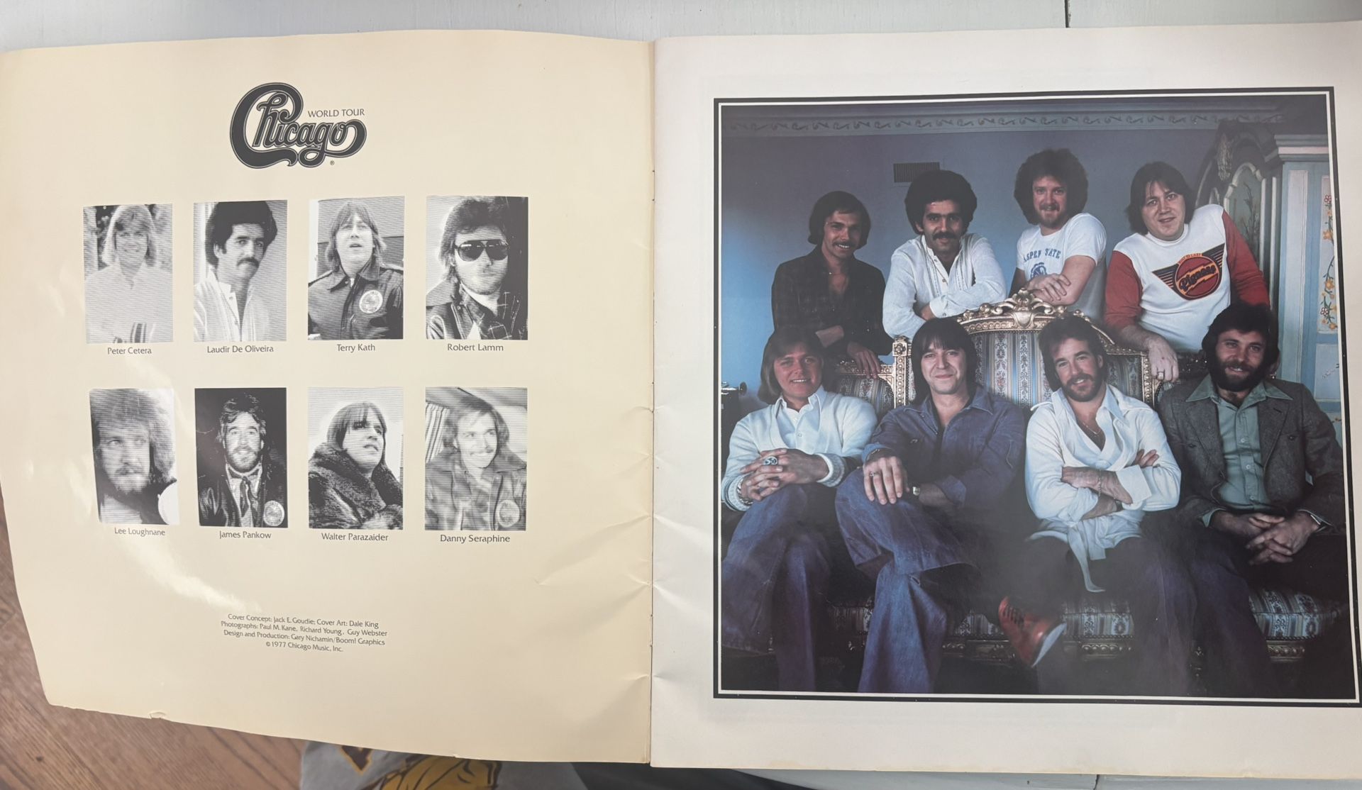 Vintage 1977 Chicago World Tour Concert Program – Terry Kath Era