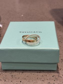 Tiffany 1837® Interlocking Circles Ring in Yellow Gold and Sterling Silver