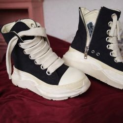 RICK OWENS DRKSHDW JUMBO LACE HIGH TOPS