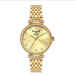 Invicta Gold-Tone Women's Crystal Watch