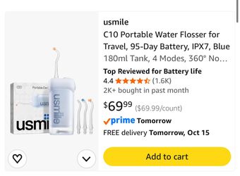 portable dental flosser for braces, implants