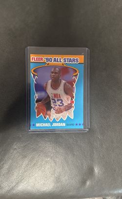 1990 Fleer All-Stars Michael Jordan Numbered 5 /12 Chicago Bulls NBA Basketball Card OBO Or Trade