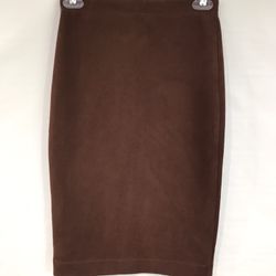 BCBGMaxAzria Chocolate Color Elastic Waist Pencil Skirt, Size XS