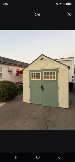 Suncast Tremont 8x4 Outdoor Plastic Vinyl Resin Lockable Storage Shed