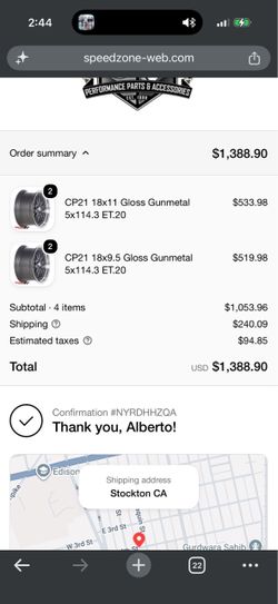 96-04 Mustang circuit performance cp2 rims
