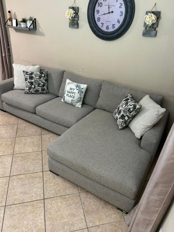 High Quality Grey Sectional Couch From McCreary Modern
