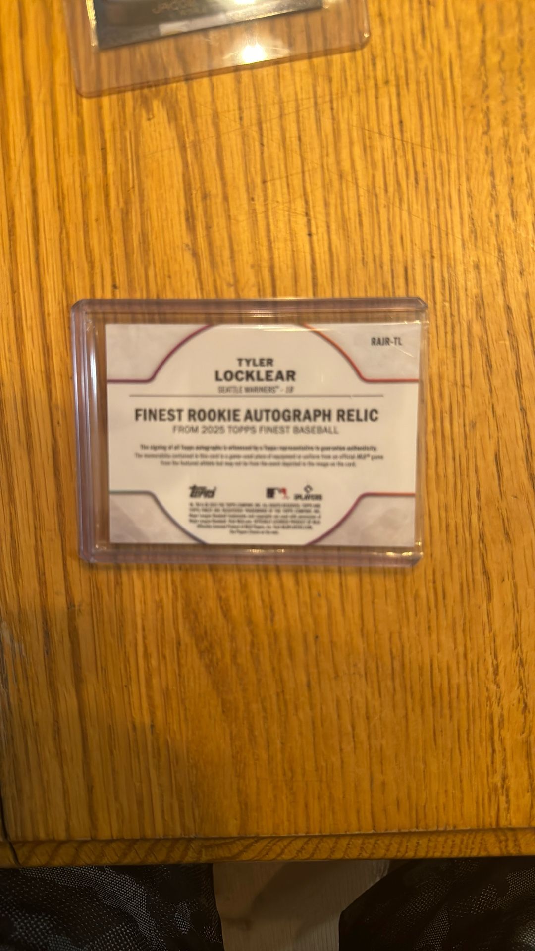 Tyler Locklear Auto Rookie Relic Card Topps Finest 2025