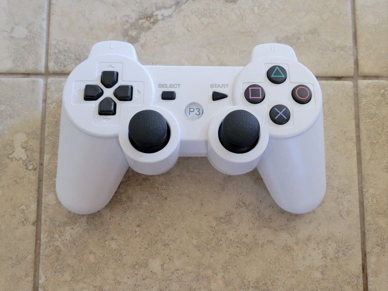 PS3 Controller - White - Playstation 3 - Wireless - Bluetooth