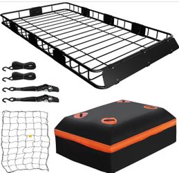 Roof rack carrier basket