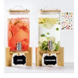 New! 2 Glass Drink Dispensers