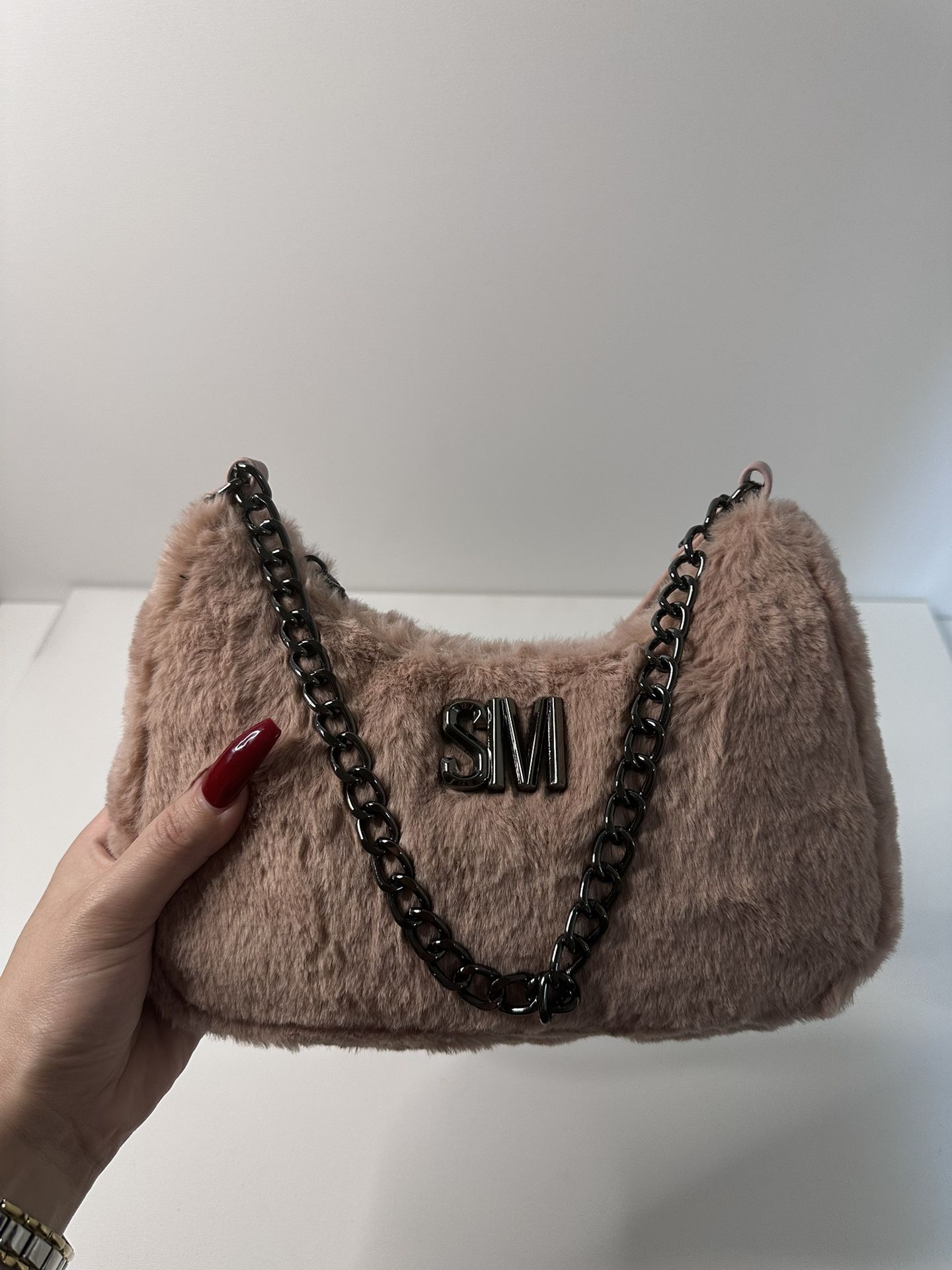 STEVE MADDEN Faux Fur Handbag (Mauve) NWT RARE FIND🦄💎