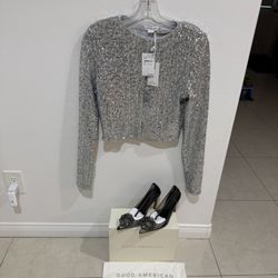 GOOD AMERICAN Cinder-F*cking-Rella Pumps Light Smoke Womens 5.5