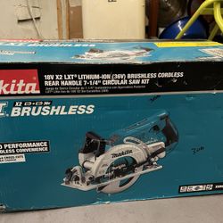 Makita 18V X2 LXT 5.0Ah Lithium-Ion (36V) Brushless Cordless Rear Handle 7-1/4 in. Circular Saw Kit