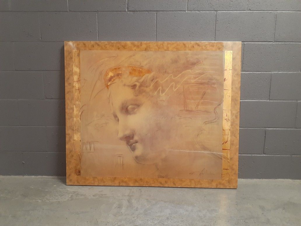 Richard Franklin Song of Athena Neo-Classical Embellished Fine Art Print on Wood (Large 42" x 40")