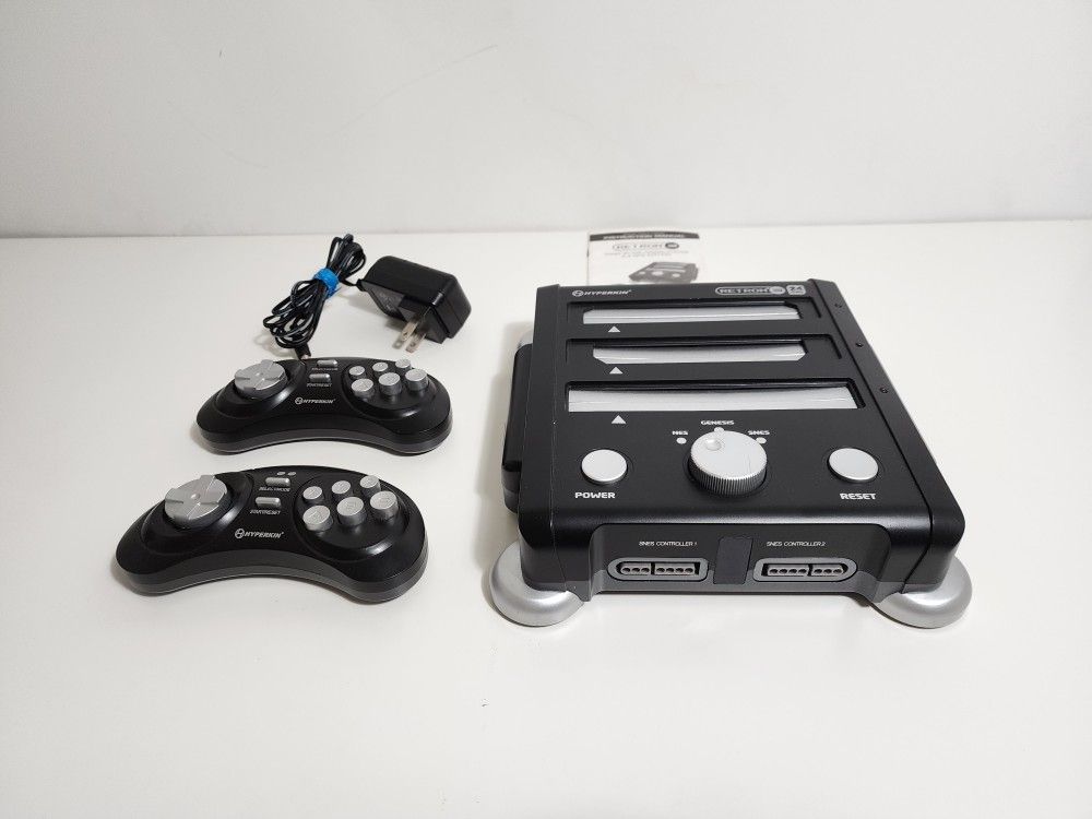 Hyperkin Retron 3 Gaming Console 2.4 GHz Edition for Super NES/Genesis/NES (Onyx Black)
