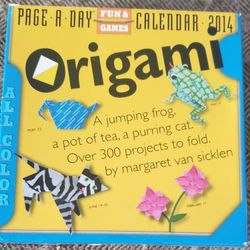 Origami Calendar 2014, Instructions And Materials, New