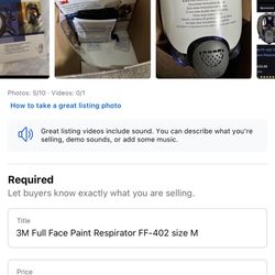 3M Paint respirator Size m