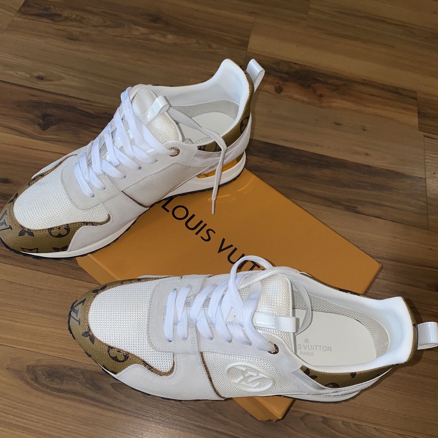 Louis Vuitton Orange & Brown 'Run Away' Sneakers