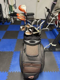 Complete TaylorMade Golf Set w/ Premium Cart Bag – LCG Burner Irons + FireSole Woods
