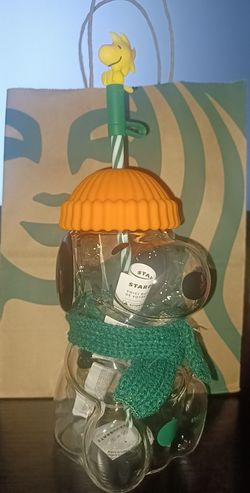 *STARBUCKS EXCLUSIVE* SNOOPY COLD GLASS CUP 20oz (BRAND NEW 2026)
