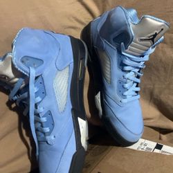 University Blue Air Jordan 5s