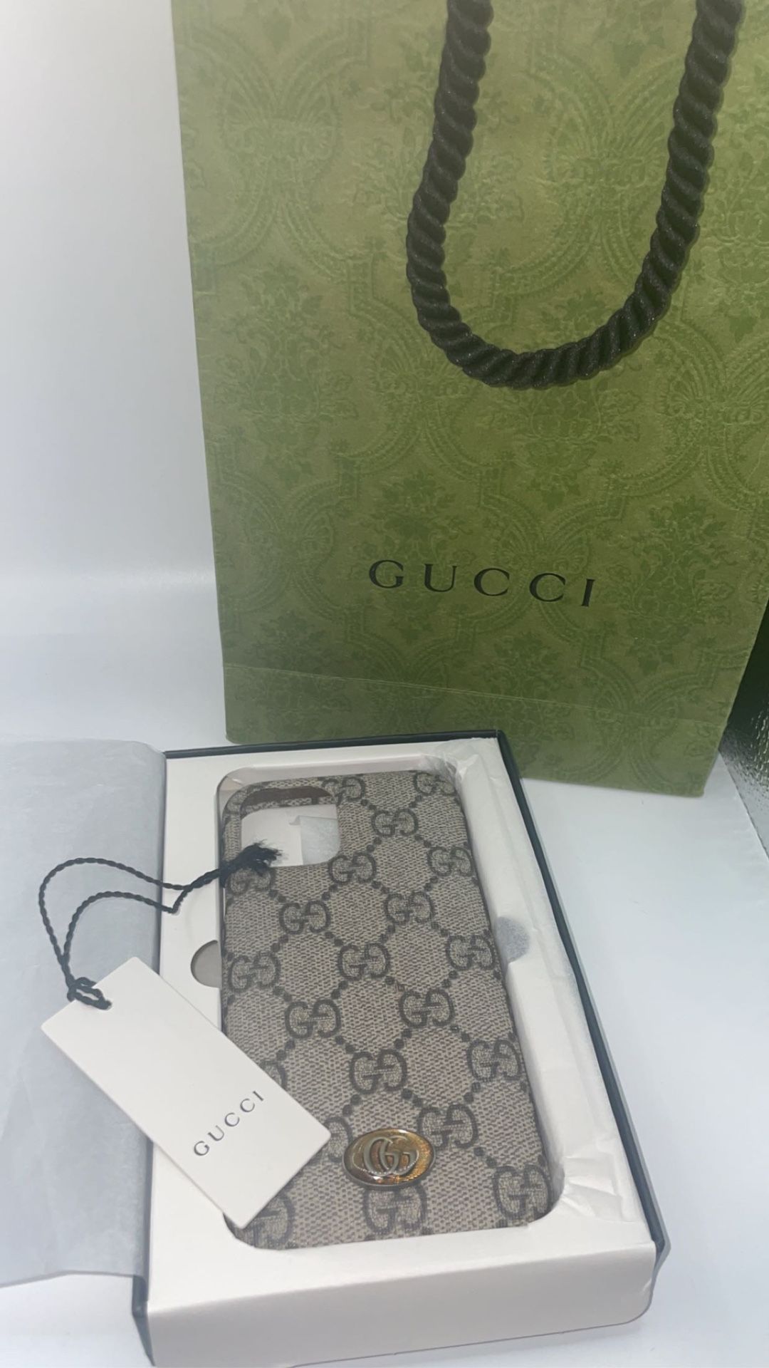 Authentic Gucci GG Supreme Canvas iPhone 12 Pro Max Case – Brand New