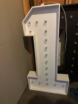 Large Marquee Number 4FT Light Up Sign