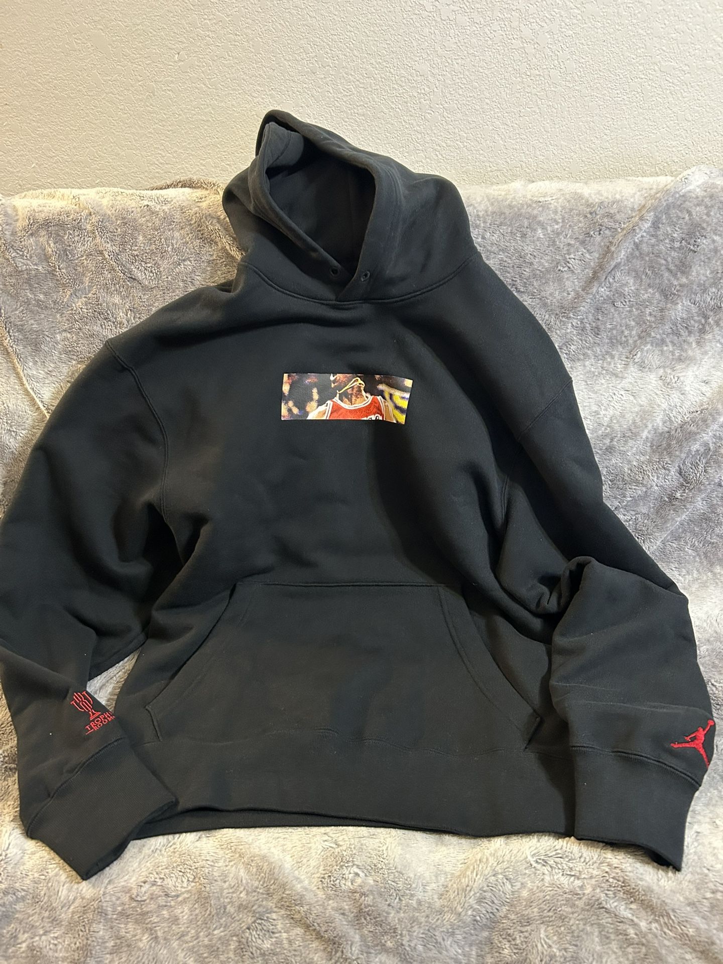 Nike Air Jordan x Trophy Room Hoodie Black Size Medium NWOT