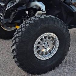 On Sale. Valor 15x7 6x5.5 Beadlock Machine Wheels & 33x9.5-R15 Tires For: CAN-AM Maverick R XRS UTV SXS (We Finance)