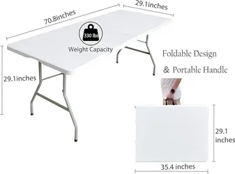 6ft foldable Outdoor table